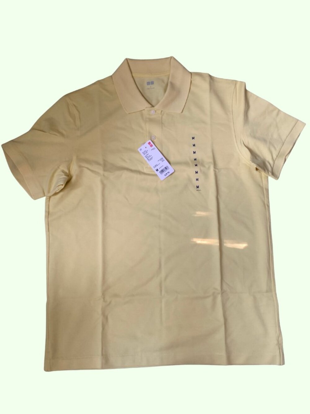 UNIQLO Dry Pique Short-Sleeve Polo Shirt in 43 Yellow - Medium NWT